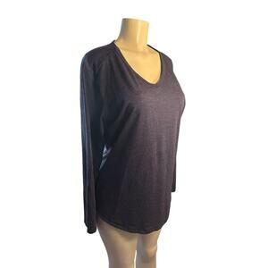 Women XXL Seg'Ments Segments 100% Merino Wool Purple Base Layer Top Shirt Tee